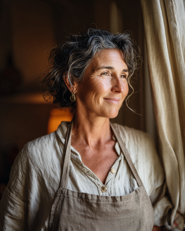 Illustration représentant Madame Alex dans sa cuisine